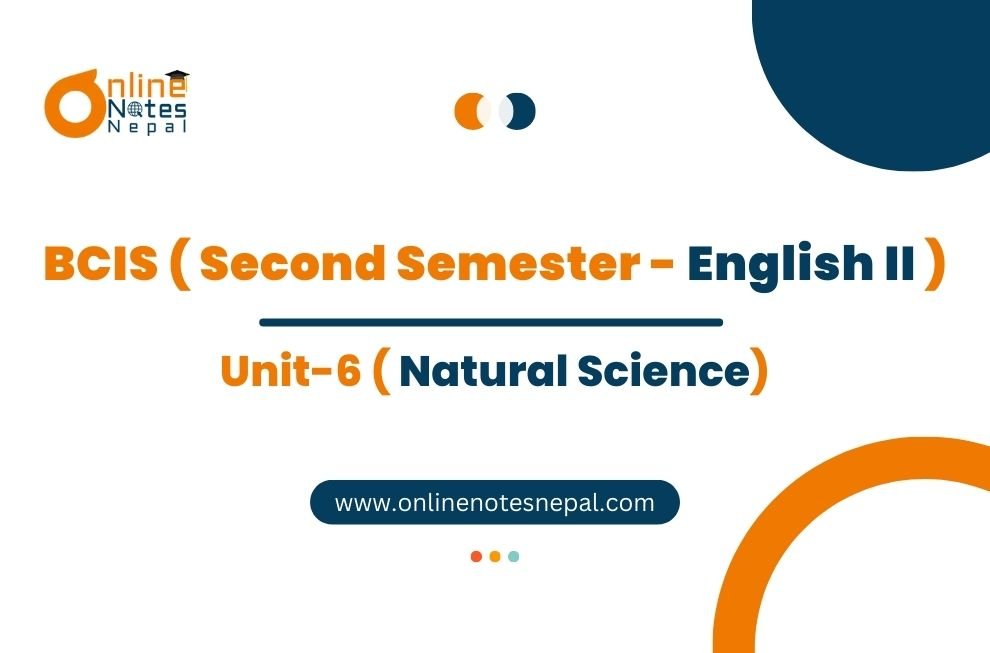 Unit 6: Natural Science - English - II | Second Semester Photo